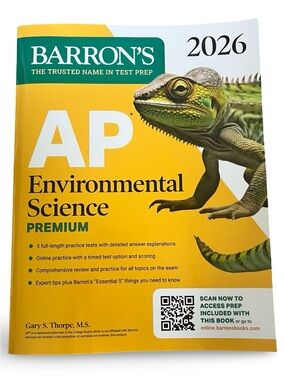 Barron's AP Environmental Science Premium (2026) Test Preparation Book